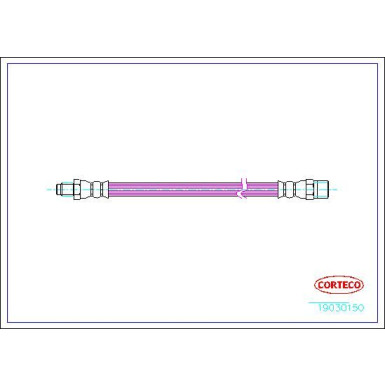 CORTECO Bremsschlauch | 19030150