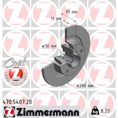 72 482 055 Bremsscheibe HA | RENAULT Espace 15 | 470.5407.00