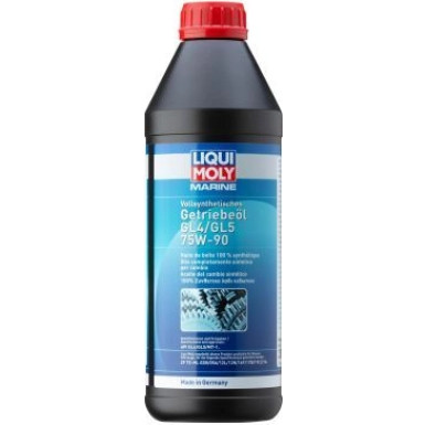 Liqui Moly Marine Vollsynthetisches Getriebeöl GL4/GL5 75W-90 1 l | 25070 | GL4/GL5,1L Dose Kunststoff