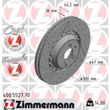 ZIMMERMANN Bremsscheibe | 400.5527.70