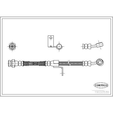 CORTECO Bremsschlauch | 19033539