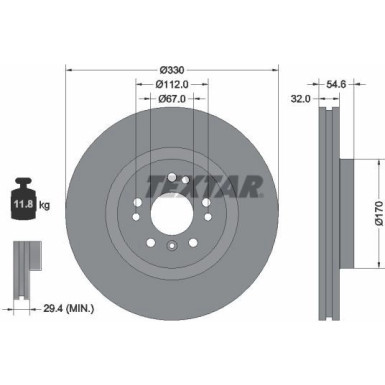 Bremsscheibe Db P. W164/W251 3.0-5.5 4-Matic 05 | 92150605