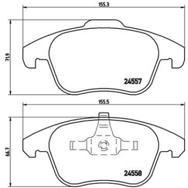 BREMBO Bremsklötze VA | CITROEN C4 06-15 | P 61 086