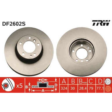 Bremsscheibe Bmw S. E38/39 94 | DF2602S