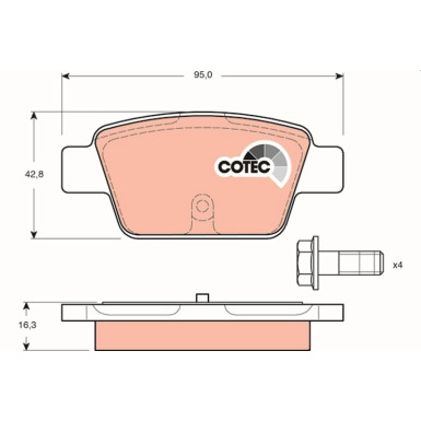 Bremsklötze HA | ALFA MiTo,FIAT Bravo,LANCIA 99 | GDB1485