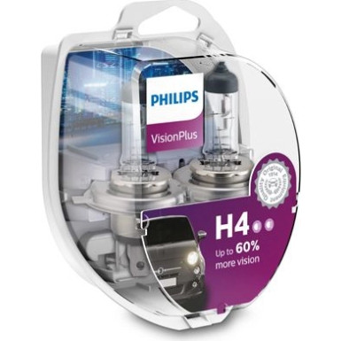 H4 VisionPlus 12V.60/55W.P43t-38 | 12342VPS2