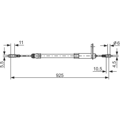 Handbremsseil re | MERCEDES W202 93 | 1987477220