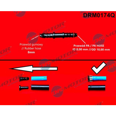 DR.MOTOR Schlauchverbinder, Kraftstoffschlauch DRM0174Q