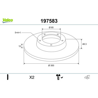 VALEO Bremsscheibe | 197583