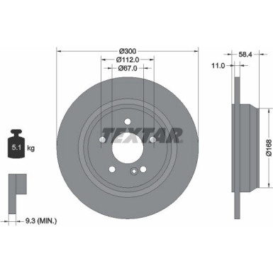 Bremsscheibe Db T. W220 98 | 92099403