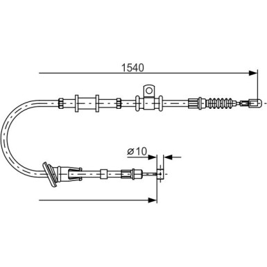 Handbremsseil re | MITSUBISHI Space Star 98 | 1987482065