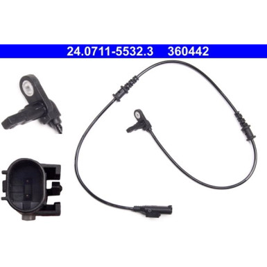 ATE ABS Sensor | 24.0711-5532.3