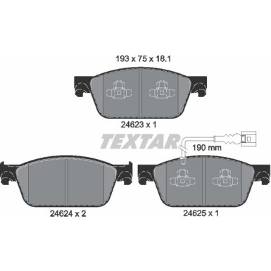 Bremsbelagsatz Vw P. T5 03- Für 340Mm Scheiben | 2462301