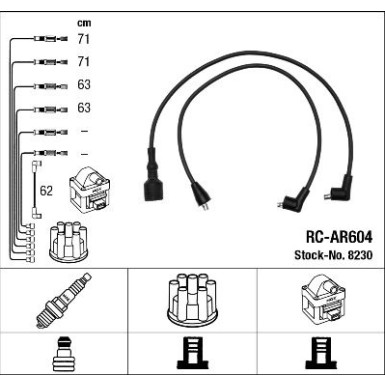 RC-AR608 NGK | Zündkabelsatz | ALFA 33 91-94 | 8230