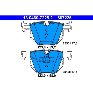 Bremsbelagsatz Bmw T. E90/E91 | 13.0460-7225.2