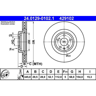 Bremsscheibe Audi S. A4/A5/Q5 08 | 24.0129-0102.1