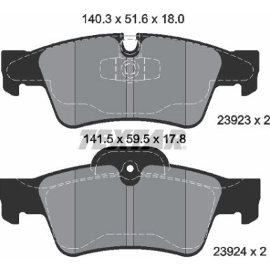 Bremsbelagsatz Db T. X164 06 | 2392302