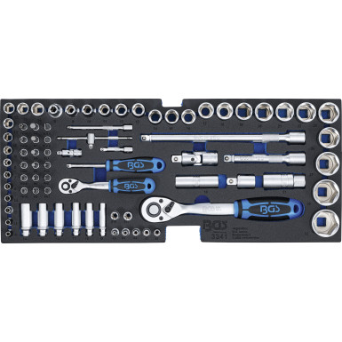 BGS Schaumeinlage für Art. 3312: Steckschlüsselsatz | 12,5 mm (1/2"""") + 6,3 mm (1/4"""") | 77-tlg | 3341