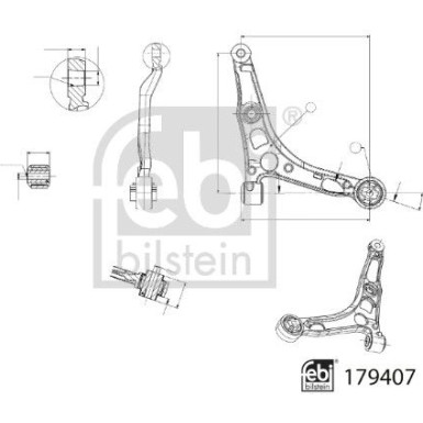 Querlenker VA re | CITROEN,FIAT,PEUGEOT 06 | 179407