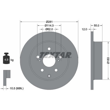 Bremsscheibe Toyota T. Rav-4 06 | 92162103