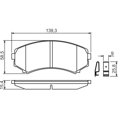 Bremsklötze | MITSUBISHI,MAZDA | 0 986 424 709