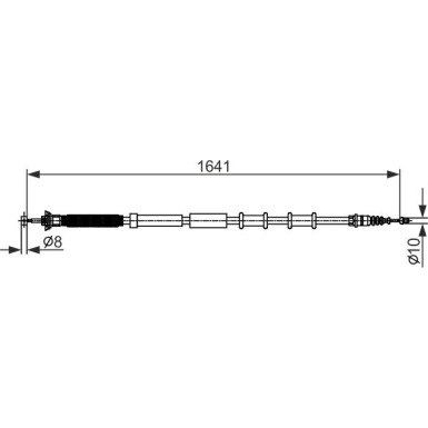 Handbremsseil li | ALFA,FIAT Punto | 1987482582