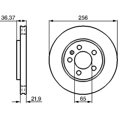 Bremsscheibe HA | AUDI,SEAT,SKODA,VW | 0 986 478 482