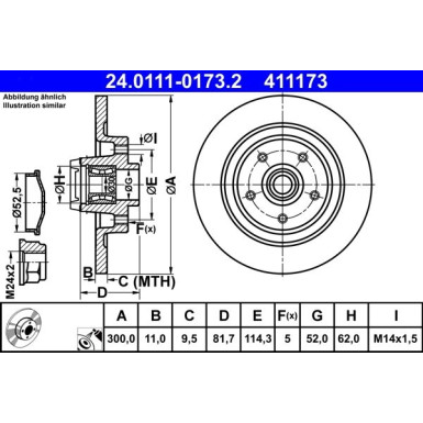 Bremsscheibe | 24.0111-0173.2