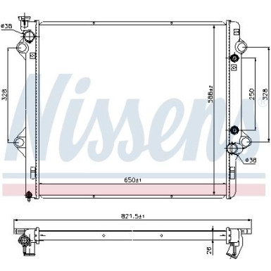 Wasserkühler PKW | TOYOTA 4-RUNNER V8 AUT 03-06 | 69479