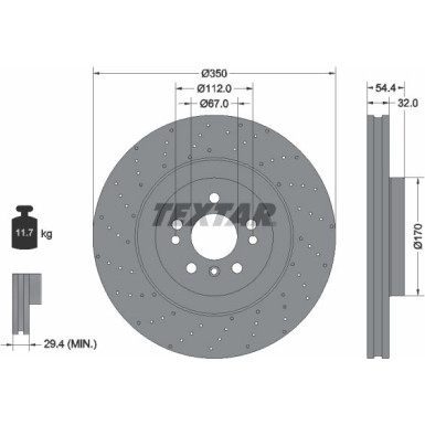 Bremsscheibe Db P. W166 4-Matic 11 | 92254405