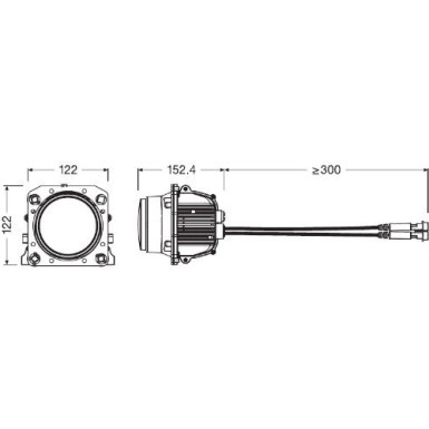 Osram | LEDriving® 12/24V Universeller Scheinwerfer 5400-6500K RHD Model 104 1st | LEDUHL104