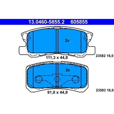 Bremsbelagsatz Peugeot T. 4007/4008 1.6-2.2 Hdi 07 | 13.0460-5855.2