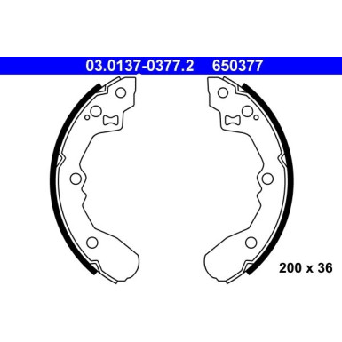 ATE Bremsbacken | 03.0137-0377.2