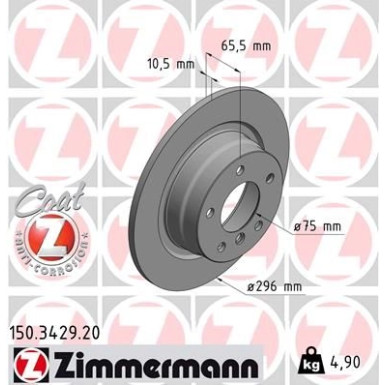 ZIMMERMANN Bremsscheibe | 150.3429.20