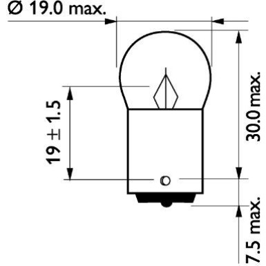 R5W HeavyDuty 24V.5W.BA15s Lampe | verstärkt & rüttelfest | 13821MDCP