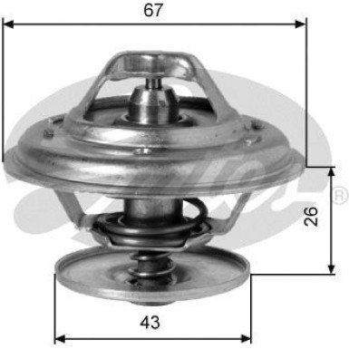 Gates Thermostat | MERCEDES W109/116/123/124/ 230-350 79 | TH01991G1