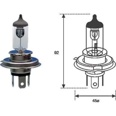 Glühlampe H4 12V/60/55W | 002555100000