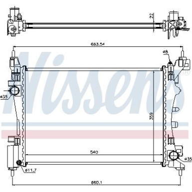 Wasserkühler PKW | PEUGEOT BIPPER 1.4I 08 | 636005