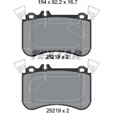 Bremsbelagsatz Db P. W176/X156 2.0 4Matic 13 | 2521905