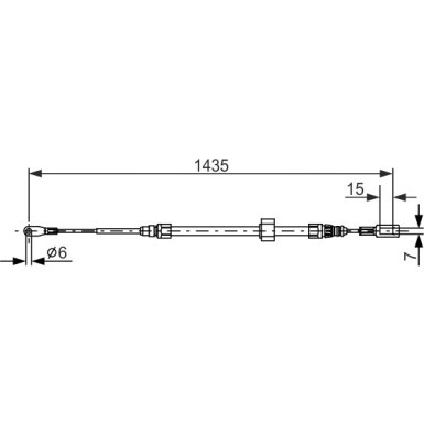 Handbremsseil | MERCEDES Sprinter (903) | 1987477853