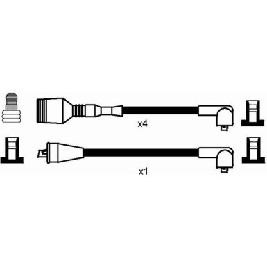 RC-AR608 NGK | Zündkabelsatz | ALFA 33 91-94 | 8230