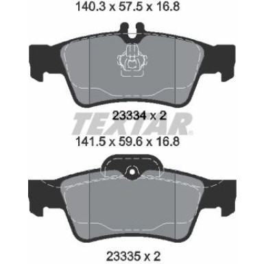 Bremsbelagsatz Db T. W211/W212/W220/W221/C219 | 2333403