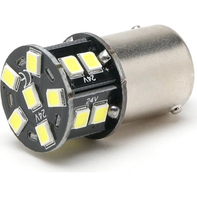 LED Glassockel R10W Ba15s 16x 2835 24V SMD Weiß