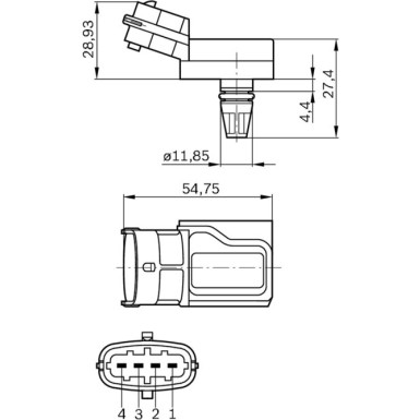 72 618 001 Drucksensor | RENAULT Megane | 0 281 002 573