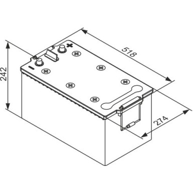 TA 080 BOSCH | NKW-AGM-Batterie | 12V 210Ah 1200A | 0 092 TA0 800