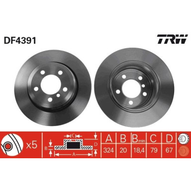 11 482 033 Bremsscheibe HA | BMW E65 01 | DF4391