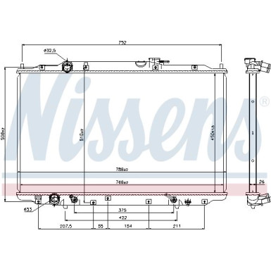 Wasserkühler PKW | HONDA ODYSSEY 3.5-V6 AUT 05-06 | 69477