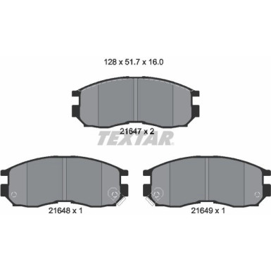 Bremsbelagsatz Mitsubishi P. Galant 92-/96-/Eclipse -99/Space Wagon | 2164701