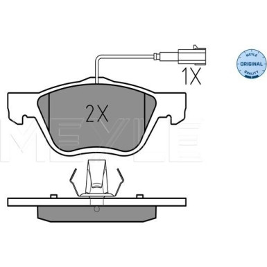 Bremsbelagsatz Alfa S. 166 98- Mit Sensor | 025 216 3719/W