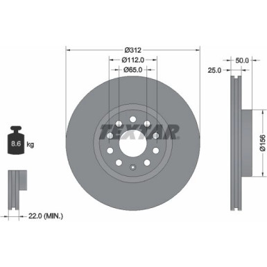 Bremsscheibe Vw Passat 05-/Sharan 10 | 92120505